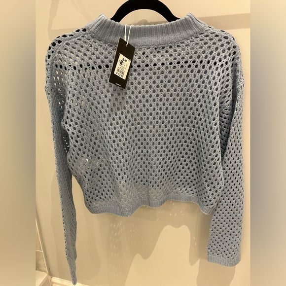 BABY BLUE crochet knit top - Picture 4 of 5